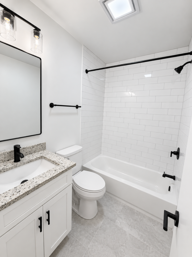 A 3D image of the A floorplan, a 750 squarefoot, 2 bed / 1 bath unit